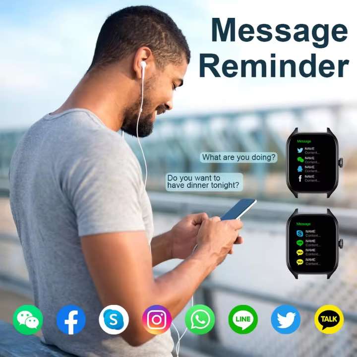 2026 Smart Watch Android IOS Phone 2.01 Polegada Tela Colorida Bluetooth Resposta Chamada Relógios de Fitness Tracker Smartwatch para Mulheres e Homens