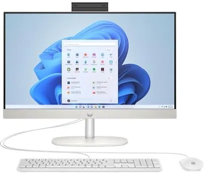 Computador Desktop All-In-One 23.8" FHD N100 8GB/256GB SSD W11H Branco