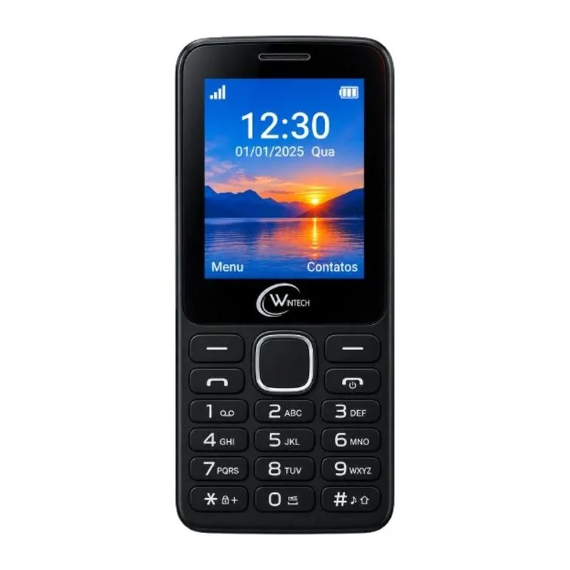 Telemóvel Mini DS 2G Com Câmera/Rádio FM/Lanterna 2.4" 1800MAH BT Preto/WIN_B2403